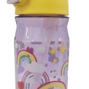 Kids Rainbow Water Bottle - Yellow and Purple D2